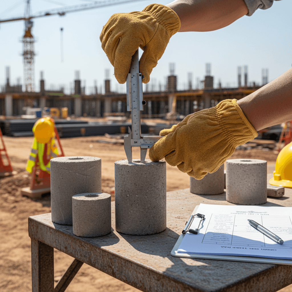 Quality control testing on construction materials